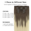 Picture of HOTBANANA Human Hair Clip in Hair Extensions, Ombre Sandy Brown to Platinum Blonde 120g Clip in Hair Extensions Real Human Hair Straight Remy Hair Clip in Hair Extensions 22 Inch 7pcs