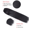 Picture of Pobokix Straight Clip in Hair Extensions Brazilian Human Hair Extensions 8Pcs 120g Remy Hair Extensions Clip in Human Hair for Women 18Clips with Lace Weft 14inch Natural Black