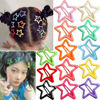 Picture of 13 PCS 1.65" Metal Hair Accessories - Snap Barrettes with Non-Slip Star Clips for Girls in Multiple Colors