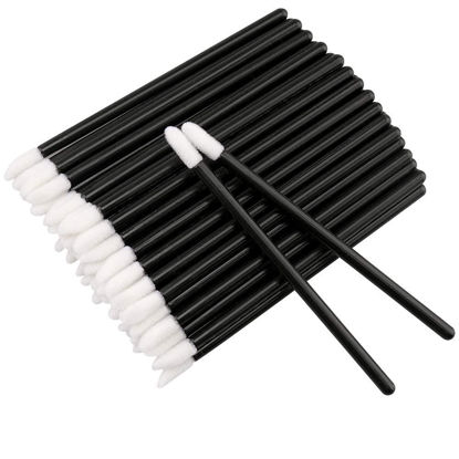 Picture of G2PLUS 200PCS Lip Gloss Applicators, Disposable Lip Brushes, Lipstick Gloss Wands Applicator Perfect Makeup Tool Kits (Black)