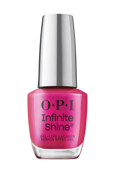 Picture of OPI Infinite Shine Pompeii Purple | Opaque Bright Purple Crème Long Wear Gel Like Nail Polish | Vegan, Long Lasting, Streak Free