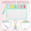 Picture of Siwara Snack Bags Clear Pouch Travel Makeup Bag Stoney Clover Chenille Letter Bags for Zipper Pouch Clear Cosmetic Bag Clear Tote Bag Makeup Travel Bag for Women (Green-Snack)