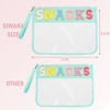 Picture of Siwara Snack Bags Clear Pouch Travel Makeup Bag Stoney Clover Chenille Letter Bags for Zipper Pouch Clear Cosmetic Bag Clear Tote Bag Makeup Travel Bag for Women (Green-Snack)