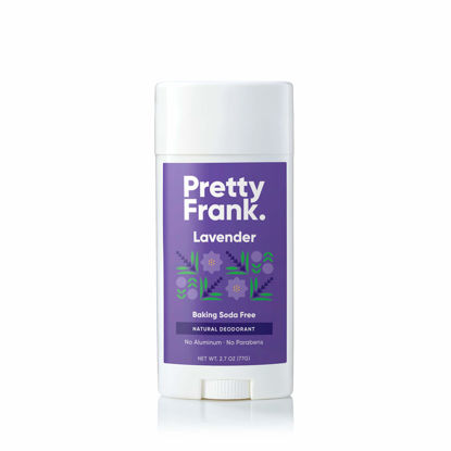 Picture of Pretty Frank Natural Aluminum-Free Deodorant Stick, Baking Soda-Free, Lavender (1-Pack) | Sensitive Skin Friendly, Effective Odor Control for Women & Men, Organic Ingredients and Essential Oils