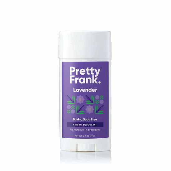 Picture of Pretty Frank Natural Aluminum-Free Deodorant Stick, Baking Soda-Free, Lavender (1-Pack) | Sensitive Skin Friendly, Effective Odor Control for Women & Men, Organic Ingredients and Essential Oils
