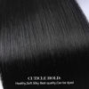 Picture of Hair Extensions Straight 4Pcs Clip in Hair Extensions Soft Hair Extensions Black Hair Extensions 20 Inches Thick Hair Extensions Clip In(4pcs, 20Inch, 1B#)
