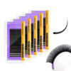 Picture of NAGARAKU 5 Trays Eyelash Extensions 0.20mm C curl 7-15mm Mix Tray Individual Lashes Classic Matte Black Faux Mink 16 Rows Professional Beauty Salon Supplies