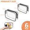 Picture of AURUZA 6 PACK Clear Toiletry Bag, TSA Approved Cosmetic Makeup Bags Set, Portable Travel Makeup Bags Zipper PVC Cosmetic Pouch Airport Airline for Travel, Bathroom
