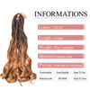 Picture of Luoyudu French Curly Braiding Hair,24 Inch #T4/30 Loose Wavy 8 Pack Bouncy French Curl Braiding Hair Extensions 75g/Pack Synthetic Crochet Hair Extensions (T4/30,8Pack)