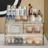 Picture of ZHIAI Stackable Cosmetic Organizer, Acrylic Cosmetic Organizer for Dresser, Vanity, Kitchen Cabinet, Bathroom, Under Sink, Home Organization and Storage (1 Top 3 Drawers)