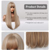Picture of HAIRCUBE Ombre Brown Wig Long Curly Wig with Bangs Natural Appearance Heat-Resistant Synthetic Wig Suitable for Fashionable Women