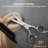 Picture of DEMAXA- 6.5 Inches Barber Scissors and Hair Scissors Professional -High Carbon Stainless Steel Hair Cutting Scissors with Smooth Serrated Edge Blades - Hair Trimming Scissors for Salon & Personal Use