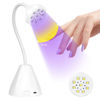 Picture of SAVILAND 27W U V Light for Gel Nails: Smart Sensor U V Gel X Lamp 10s Flash Cure Intellisense Gooseneck U V Lamp for Gel X Nails Mini Fast Dry LED Nail Lamp Nail Dryer Nail Artist Travel Home Use