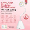 Picture of SAVILAND 27W U V Light for Gel Nails: Smart Sensor U V Gel X Lamp 10s Flash Cure Intellisense Gooseneck U V Lamp for Gel X Nails Mini Fast Dry LED Nail Lamp Nail Dryer Nail Artist Travel Home Use