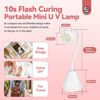 Picture of SAVILAND 27W U V Light for Gel Nails: Smart Sensor U V Gel X Lamp 10s Flash Cure Intellisense Gooseneck U V Lamp for Gel X Nails Mini Fast Dry LED Nail Lamp Nail Dryer Nail Artist Travel Home Use