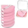 Picture of CUPID CARE 6 Pcs Triangle Powder Puff with 2 Travel Cases, Setting Powder Puffs for Face Powder and Foundation, Velour Makeup Puff for Loose Powder Body Powder, Skin-Friendly, Beauty Makeup Tools