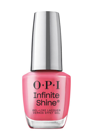 Picture of OPI Infinite Shine Strawberry Margarita | Opaque Bright Pink Crème Long Wear Gel Like Nail Polish | Vegan, Long Lasting, Streak Free