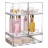 Picture of Vtopmart Stackable Storage Drawers Set of 5, Clear Plastic Organizer Bins for Beauty Supplies,Ideal for Vanity, Bathroom,Cabinet,Pantry Organization
