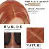 Picture of AISI HAIR Ginger Mixed Blonde Wig for Women, Long Wavy Lace Hairline Middle Part Synthetic Wig for Daily Party-26 Inch