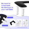Picture of Manicure Arm Rest for Nails Tech: U-shaped Adjustable Nail Armrest - Black PU Leather Hand Stand Rest for Manicurists