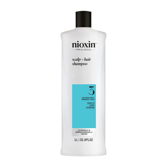 Picture of Nioxin System 3 Scalp + Hair Shampoo - Hair Thickening Shampoo For Damaged Hair with Light Thinning, 33.8 fl loz (Packaging May Vary)