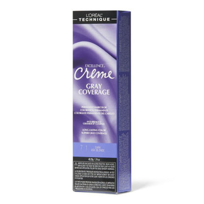 Picture of L'Oréal Technique Excellence Crème Permanent Hair Color | Long-Lasting Hair Dye | Rich Formula with No-Drip Application | Superb Gray Coverage | For All Hair Types | Dark Ash Blonde