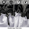 Picture of Satin Bonnet Silk Bonnet for Curly Hair Bonnet Braid Bonnet for Sleeping Bonnets for Women Large Double-Layer Adjustable(Black&Champagne)