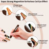 Picture of 3 In 1 Nail Magnet, Multifunctional Cat Eye Gel Nail Polish Magnet with Octagonal Mahogany Shell Protective Cover for Cat Eye Nail Art Design (Black Walnut)