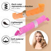 Picture of 40pcs Hair Curlers Spiral Hair Curlers for Long Hair, No Heat Curlers 22inch/55cm Magic Curls Hair Rollers with Styling Hooks Heatless Hair Curlers Styling Kit Pink&Orange