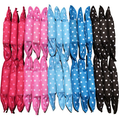 Picture of 40 pieces soft sleep hair rollers pillow sponge rollers stain no heat foam hair rollers overnight hair rollers … …