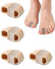 Picture of Golbylicc Bunion Toe Separators for Overlapping Toes Women Men, Gel Toe Spacers Bunion Corrector with 2 Loops for feet (4PC)