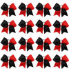 Picture of 16PCS 8" Large Cheer Hair Bows Ponytail Holder Elastic Band Handmade for Cheerleading Teen Girls College Sports (Red/Black, 16 Count (Pack of 1))