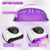 Picture of 220W UV LED Nail Lamp，UV Light for Nails Gel Polish with 57 Lamp Beads 4 Timer Setting & LCD Touch Display Screen, Auto Sensor, Professional Nail Light UV Nail Lamp for Gel Nails