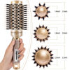 Picture of STYLEMATE Round Hair Brush for Blow Out, 1.7 Inch, Nano Thermal Ceramic & Ionic Tech, Boar Bristle, Roller Brush for Blow Drying and Styling, Includes 4 Free Clips, Gold