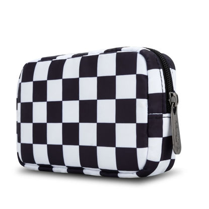 Picture of E-Tree Cute Small Pouch, Makeup Cosmetic Bag,Make up Bag for Purse,Toiletry Zipper Pouch,Tech Bag,Electronic Organizer Travel Case,Storage Pouches for Organization, Checkered