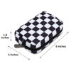 Picture of E-Tree Cute Small Pouch, Makeup Cosmetic Bag,Make up Bag for Purse,Toiletry Zipper Pouch,Tech Bag,Electronic Organizer Travel Case,Storage Pouches for Organization, Checkered