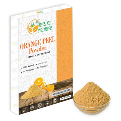 Picture of Herbs Botanica Orange Peel Powder Organic Face Mask Vitamin C Powder Face, Skin and Hair Care Exfoliating Face Scrub For Acne and Dark Vegan, No Added Chemicals, Facial Mask 5.3 oz
