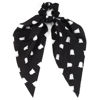 Picture of Halloween Hair Ties for Women Girls Soft Fall Ghosts Hair Scrunchies Spooky Black White Hair Tie Ribbon Hair Bows Ponytail Holder Hair Accessories