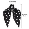 Picture of Halloween Hair Ties for Women Girls Soft Fall Ghosts Hair Scrunchies Spooky Black White Hair Tie Ribbon Hair Bows Ponytail Holder Hair Accessories