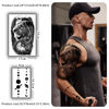 Picture of Yazhiji 32 Sheets Temporary Tattoos Stickers, 8 Sheets Fake Body Arm Chest Shoulder Tattoos for Men Women with 24 Sheets Tiny Black Temporary Tattoos