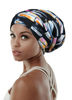 Picture of Elegant Caps for Frizzy Hair Black Women Beanie Picnic Turbans Slouchy Bonnets