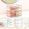 Picture of YFXCVSL Acrylic Bathroom Makeup Organizer with 4 Drawers, Desk Organizers, Clear Desk Accessories, Dustproof Drawer Storage for Make Up, Jewelry, Pen, Stationary