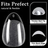 Picture of AddFavor 600pcs Short Almond Nail Tips, Soft Gel X Nail Tips Almond Short Clear Fake Nails Full Cover Acrylic Nail Tips for Extension Nail Manicure Salon Home DIY