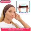 Picture of RITOPER Women's Extra Soft Wide Thick Yoga Headbands, Non Slip Sweat Bands, 6 Pack Solid Hair Bands, Black, Tennis, Yoga, Running