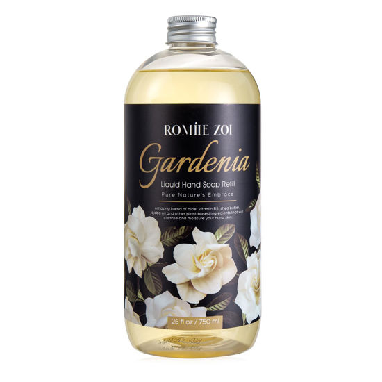 Picture of ROMIIE ZOI Liquid Hand Soap Refill, Gardenia, Gentle & Moisturizing Formula, 750 ML/ 26 FL.OZ