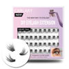 Picture of CarLary Lash Clusters, DIY Eyelash Extension, 40 Clusters Reusable Individual Lash Clusters, 3D Effect Wispy C Curl False Eyelashes for Home Eyelash Extensions (16mm)