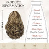 Picture of SOFEIYAN Ponytail Extension 11 inch Claw Clip Ponytail Hair Extensions Long Curly Wavy Ponytail Fluffy Clip on Pony Tails Synthetic Hairpiece for Women，Ash Brown Highlighted Bleach Blonde