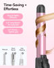 Picture of Wavytalk 1 Inch Rotating Curling Iron - Get Effortless Waves with Self Rotating Barrel up to 430°F with Home Button, Dual Voltage, Rose Gold