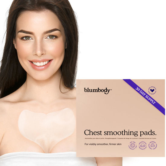 Picture of Chest Wrinkle Pads - Silicone Patches for Wrinkles - Overnight Anti Wrinkle Patches, Anti Aging Silicone Wrinkle Patches Reusable - Neck & Décolleté, Skin Safe Chest Wrinkle Patches (1-mo Supply)