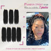 Picture of Dansama Passion Twist Hair Water Wave Braiding Hair for Butterfly Style Crochet Braids Bohemian Hair Extensions (12inch (Pack of 7), #1B)